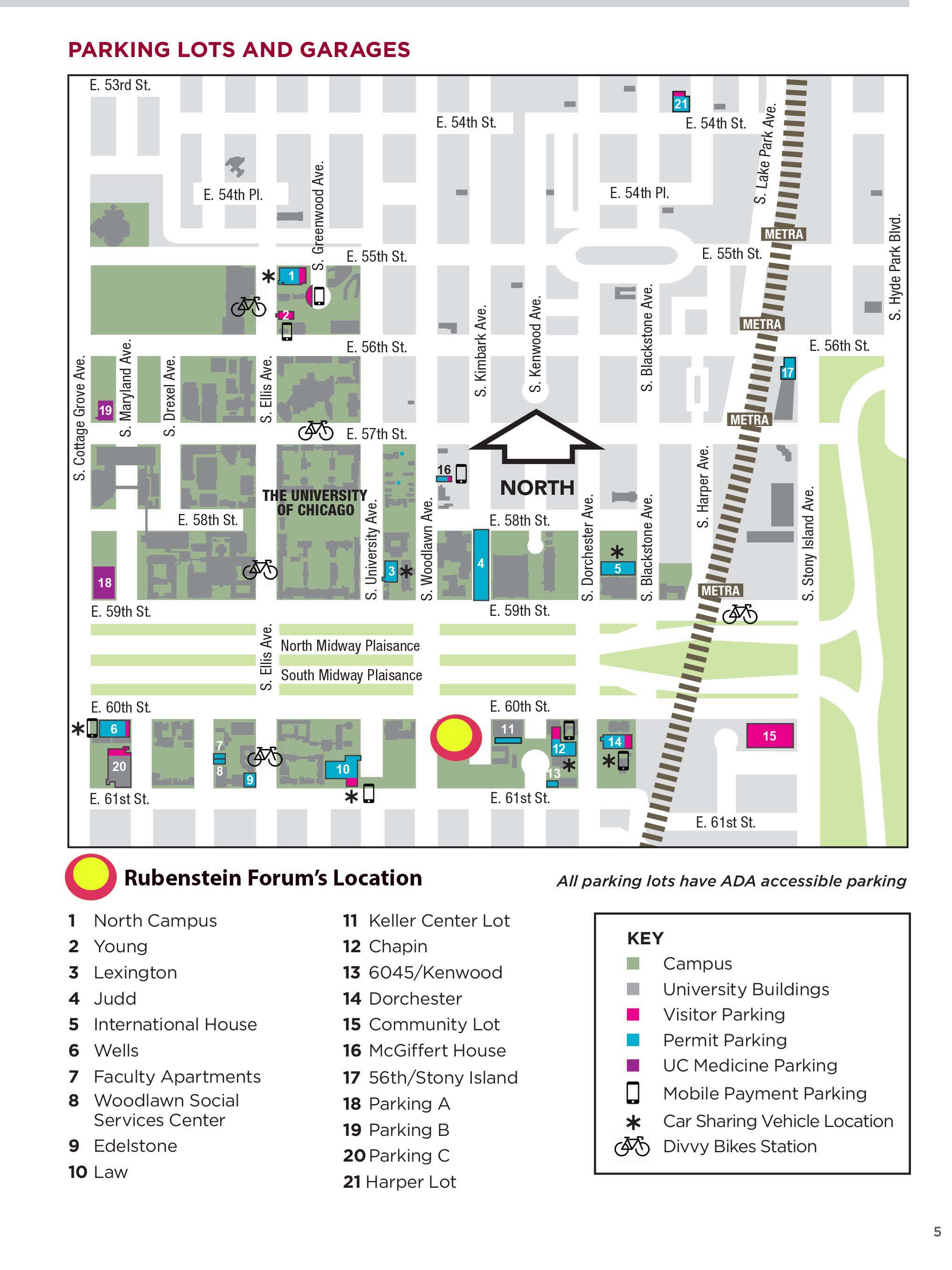 Rubenstein Forum Parking Map